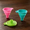 Embudo Telescópico Plegable de Color Caramelo de Cuello Largo Divertido Cocina Fuga de Aceite Creativo Hogar Líquido Separador de Aceite Olla de Aceite