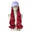 Comercio exterior transfronterizo Gorra Peluca gorra de béisbol peluca peinado integrado mujeres africanas cabello largo rizado gris plateado accesorio para la cabeza