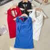 Top Regata de Verão Estilo Coreano com Gola Halter para Mulheres, Sem Mangas, Caimento Justo, Costas Nuas, com Bojo Integrado