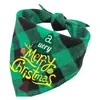Bandana Roja Verde Cuadros para Mascota de Navidad Babero para Perro Gato Toalla de Saliva Decoración para Fiesta Navideña Accesorio Versátil para el Cuello