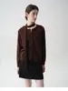 [Estilo elegante e sofisticado] Cardigã curto e versátil com alças removíveis, feito de tricô 100% lã, perfeito para outono e inverno