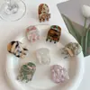 Grampo de acetato estilo rede de internet 2,5 cm grampo lateral pode prender franja pequeno fresco estampa de leopardo cor completa acessórios de cabelo