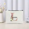 Bolsa de Maquiagem Floral Carta Casamento Presente para Madrinha Organizador de Cosméticos de Viagem Bolsa Lateral Estojo para Lápis Feminino Carteira