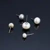 Aretes de Perlas Naturales, Modernos y Lujosos, Realzan Tu Elegancia, Con Perlas de Múltiples Tonos Grises, un Regalo para Tu Novia o Mejor Amiga, Aretes de Plata 925