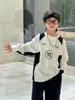 Ropa Infantil Sudadera con Bloques de Color para Niños 2026 Primavera Nuevo Estilo Ropa Deportiva de Manga Raglán para Niños Tops de Moda para Niños Grandes Primavera y Otoño