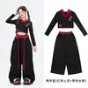 Ropa de jazz para niñas, conjunto de práctica de danza jazz versión coreana, atuendo de actuación de street dance infantil moderno y genial, a la moda