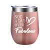 Taza Térmica de 12 oz, Linda Taza de Café de Acero Inoxidable 304, Regalo para Mujeres, Vaso para Hielo de 20 oz, Copa de Vino Tinto, Logo Personalizado