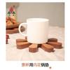 Sanchuang Base para Olla de Madera Maciza Madera Entera Ébano Sándalo Redonda para Tazón Base de Madera con Forma de Pétalo para el Hogar Acolchada Gruesa Aislante de Calor