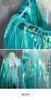Tela Hanfu satén organza tela de color degradado ropa Dinastía Tang Hanfu Jardín de infantes fondo de boda