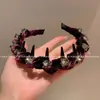 Diadema Coreana con Pedrería para Mujer 2025 Nueva Diadema de Corona Alta Lujo Ligero Uso Diario Pinza para Lavado de Cara con Dientes Accesorio para el Cabello