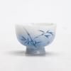 Pintado à mão azul e branco bambu flor cerâmica Master Cup polvilhar azul underglaze home light luxury tea single Cup kung fu tea cup
