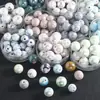 Accesorios para Joyería 12/14mm Cuentas Cerámicas Galvanizadas Turismo de Templos Pulsera DIY Enhebrado Agujero Recto Cuentas Sueltas Esmaltadas Accesorios