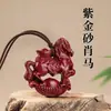 Colgante de Fortuna de Cinabrio Crudo, Arena Dorada Púrpura, Arena Roja, Unisex, Colgante de Amuleto de Año de Nacimiento al por Mayor