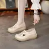 Sandálias Slip-On Femininas Primavera/Verão 2026: Bico Baixo, Respirável, Casual, Bico Redondo, Sola Grossa, Antiderrapante, Confortável