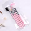 Suministro directo de fábrica nuevo rosa cinco piezas pincel maquillaje pincel sombra de ojos Herramientas de belleza para estudiantes una generación de pelo