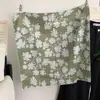 2025 Estilo Coreano Primavera y Otoño Versátil Elegante 58cm Algodón Puro Bufanda Cuadrada Pequeña Bufanda Pequeña Decorativa Bufanda Pequeña Bufanda Pequeña de Seda para Mujeres