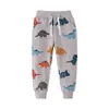 Nuevos pantalones de chándal casual para niños, pantalones largos de primavera y otoño para niños pequeños y bebés, pantalones de algodón afelpado para niños de estilo europeo y americano