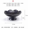 Cerámica China Flor de Loto Plato Alto para Frutas Plato para Bocadillos de Té Plato para Pasteles Bandeja para Frutas Frutas Secas Plato de Postre Creativo para el Hogar