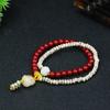 Pulseira Cinnabar da Moda para Mulheres Bodhi de Areia Imperial Natural Pulseira de Patinha de Gato Ins Areia Roxa Fofa Portátil Versátil
