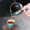 Cambio gradual cerámica negra gres colador de té de cerámica colador de té de gres Plato Grupo accesorios ceremonia del té accesorios juego de té kung fu colador de té