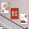 Escada duplex pintura decorativa corredor minimalista moderno pintura tripla suspensa entrada da sala de estar corredor corredor mural de parede