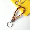 Llavero creativo llavero de cuerda de cuero cordón para llaves colgante de joyería cordón tejido fábrica de cuerda de cuero venta al por mayor