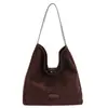 Bolsa Tote Fashion Maillard Feminina 2025 Outono Retro Alta Qualidade Casual Grande Capacidade Ombro Mão