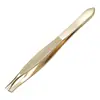 Pinça de Sobrancelha de Aço Inoxidável Banhada a Ouro, Pinças de Aço Inoxidável, Pinças para Sobrancelha, Ferramentas de Beleza, Atacado do Fabricante