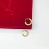 Alumínio de luxo galvanchado ouro real elegante incrustado brincos de anel de diamante feminino dourado All-match brincos