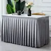 Cubierta de Mesa de Terciopelo Dorado para Comercio Exterior Transfronterizo, Mantel para Mesa de Conferencias, Cubierta de Mesa para Celebración de Exposiciones, Mantel de Terciopelo Dorado, Faldón de Mesa, Faldón de Mesa