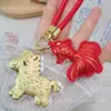 Cadena para Teléfono Atrae Dinero de Oro Puro 999, Colgante de Caballo de Dinero de Dibujos Animados del Año del Caballo, Adorno de Llavero, Pequeño Regalo de Año Nuevo