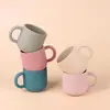 Taza de Agua de Silicona de Color Mixto Amazon, Grado Alimenticio, Resistente a Caídas, Resistente a Altas Temperaturas, Taza de Silicona de Gran Capacidad, Copa de Vino, Personalizable