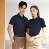 Ropa de trabajo de alta gama verano seda de hielo transpirable manga corta herramienta lugar de trabajo negocios polo impresión bordado logo