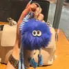 Lindo Conejo Rex Sintético de Piernas Largas Bolita de Carbón Nube Bolso Llavero Colgante Peluche Adorno para Coche Llavero