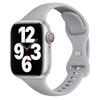 Adecuado para correa de Apple Watch de cintura pequeña, correa de silicona para iwatch, correa de reloj Applewatch, hebilla de mariposa a juego de un solo color