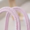 Bolsa Tejida a Mano con Hilo de Algodón y Rayas Bloque de Color, Compra Cinco Bolsas para Recuerdos de Boda, Bolsa para Empaquetar Regalos, Bolsa Cuadrada Pequeña