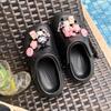 Novos Sapatos Coulomy EVA com Furos de Desenho Animado, Roupa de Verão, Sola Grossa Antiderrapante, Sandálias de Bico para Meninos e Meninas