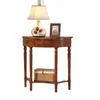 Mesa de entrada semicircular estilo americano, decoración de pasillo, mesa francesa vintage de estilo europeo de madera maciza montada en la pared, mueble de pared para sala de estar, ultradelgado