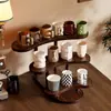 Prateleira de Armazenamento de Mesa em Arco com Degraus para Sala de Estar Doméstica Sala de Chá Porta-Copos Organizador Prateleira de Exibição de Armazenamento Multicamadas
