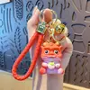 Llavero Colgante Oso Violento de Dibujos Animados de Resina Encanto para Bolso de Pareja Cordón para Llave de Coche Colgante para Teléfono Pequeño Regalo