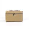 Bolsa para Lonchera LP con Patrón de Avestruz de Piel de Vaca de Primavera Bolsa Cosmética Portátil de Gama Alta Bolso de Cuero Genuino para Mujer Bolso de Hombro Cruzado para Teléfono Móvil