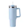 Atacado Transfronteiriço Copo de Carro de 40 oz Grande Capacidade Copo Térmico de Aço Inoxidável 304 com Canudo, Isolamento Térmico e Retenção de Frio Copo de Gelo