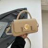 Estilo Francês Personalizado Tendência Simples Estilo Ocidental 2025 Cor Doce Novo Coreano Casual Ombro Transversal Portátil Pequena Bolsa Quadrada Feminina