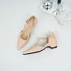 Sapatos de Designer Estilo Fada, Sandálias com Design Chique e Baixo, Novos Estilos Versáteis, Scarpins Bico Fino Salto Bloco, Calças de Barra Larga, Estilo Francês