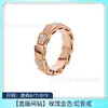 Anillo Serpiente Espíritu Baojia para Mujer Chapado en Oro Rosa de 18k Tres Anillos Serpiente Cabeza de Hueso Diamante Brillante Anillo Apilable Sentido de Alta Calidad