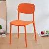 Silla de plástico, diseño simple, con respaldo, adecuada para uso doméstico, silla de comedor estilo nórdico, engrosada para mayor durabilidad, silla de plástico económica para adultos, también adecuada para usar en grandes restaurantes