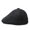 Chapéu de Inverno à Prova de Vento e Frio com Proteção para as Orelhas para Homens e Idosos Chapéu Quente Plano Avô Velho Acolchoado Espesso