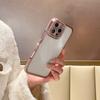 Capa Transparente Galvanizada de Alta Qualidade Adequada para iPhone 16 Pro Max, Estrutura Apple 17 com Strass, 15/14