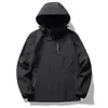 Nueva chaqueta exterior ligera, color liso, unisex, impermeable y a prueba de viento, abrigo de trabajo, admite impresión de logotipo