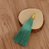 Anel de puxar 8cm fio dourado chapéu canelado borla borla marcador de página pingente sachê diy sachê borla leque borla